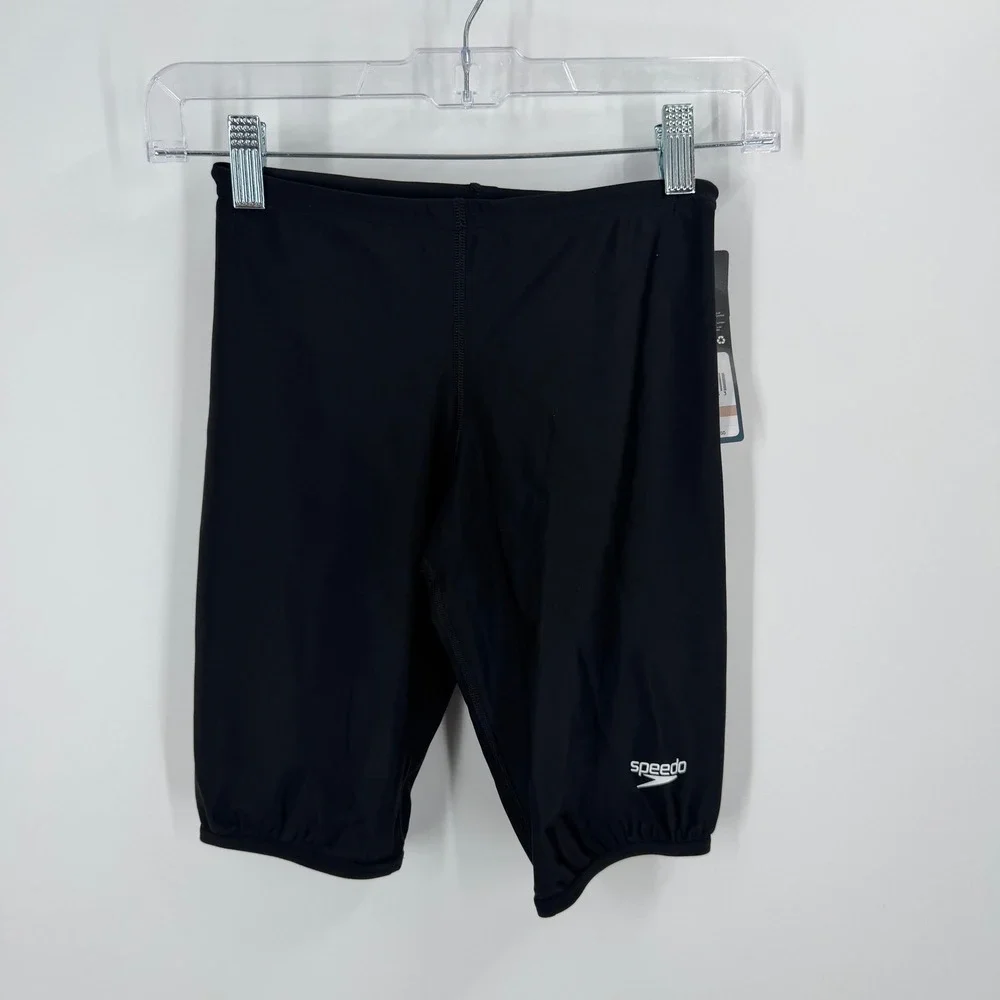 Speedo Jammer Swim Shorts Kids Size 12 Black UPF 50+ 87475114001